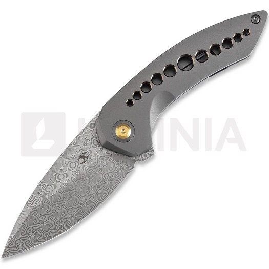 Kansept Knives ODD 21 Damascus Gray folding knife