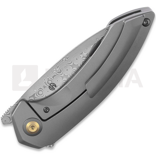 Kansept Knives ODD 21 Damascus Gray sulankstomas peilis