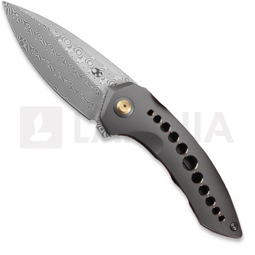 Kansept Knives ODD 21 Damascus Gray sulankstomas peilis