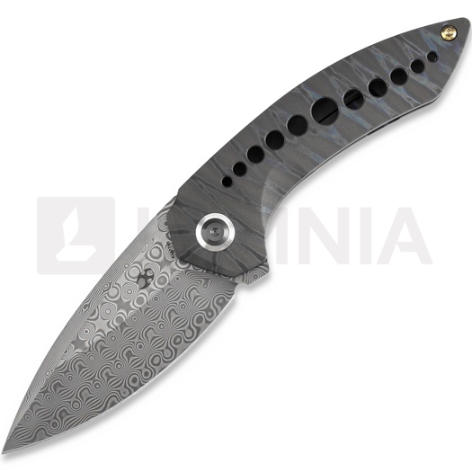 Kansept Knives ODD 21 Damascus Tiger Stripe kääntöveitsi