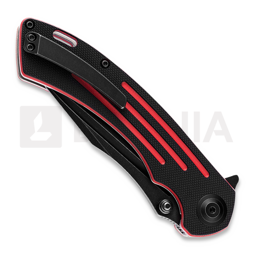 Kansept Knives Pretatout Black and Red G10 sulankstomas peilis