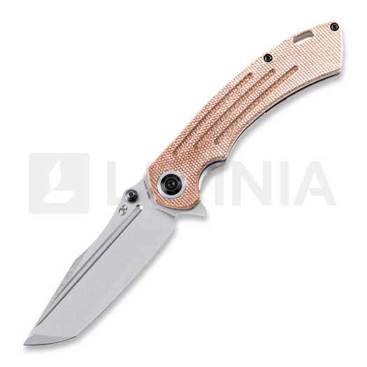 Liigendnuga Kansept Knives Pretatout, tan micarta, tanto