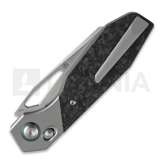 Kansept Knives QTRO Wharncliffe összecsukható kés, CF Shredded