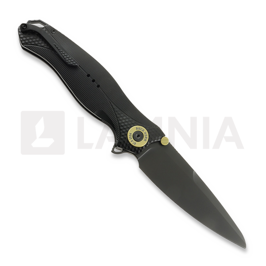 KARBON Buckhorn Aluminum Black kääntöveitsi
