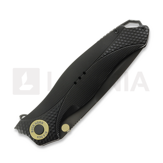 KARBON Buckhorn Aluminum Black kääntöveitsi