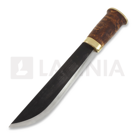 Kauhavan Puukkopaja Double Leuku 210 knife, stained