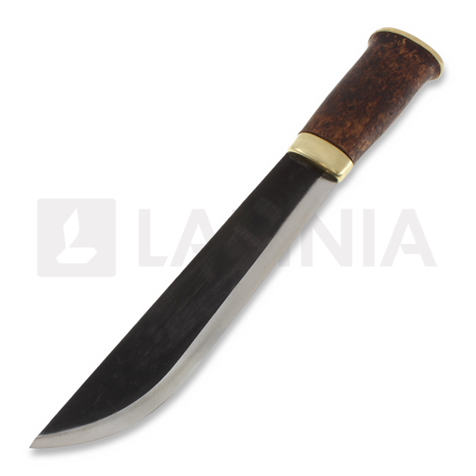 Kauhavan Puukkopaja Leuku knife 210 knife, curly birch, stained