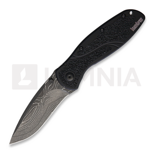 Kershaw Blur A/O Damascus folding knife, black 1670BLKDAM