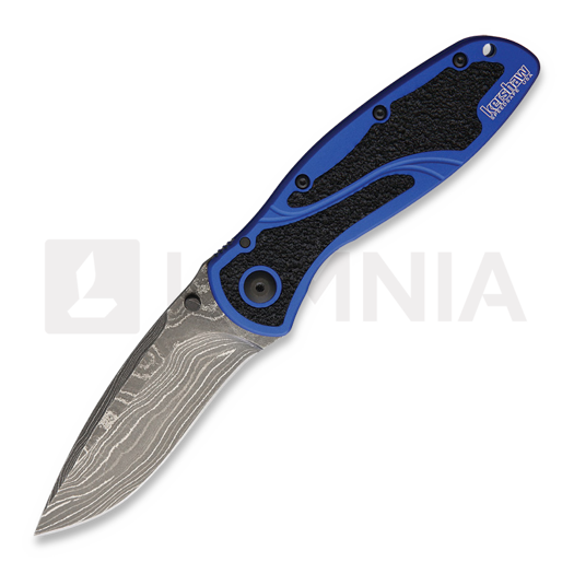 Navalha Kershaw Blur A/O Damascus, azul 1670NBDAM