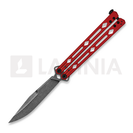 Kershaw Lucha Blackwashed balisong, 빨강 5150RDBW