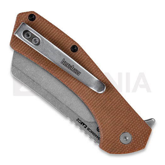 Zav&iacute;rac&iacute; nůž Kershaw Static Brown Micarta D2 3445MCB