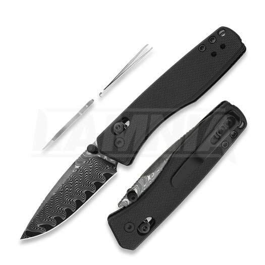 Kizer Cutlery Aegis Damascus 접이식 나이프, Black G-10