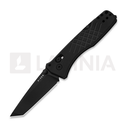 Kizer Cutlery Aegis T AEB-L sulankstomas peilis, Black G-10, PVD
