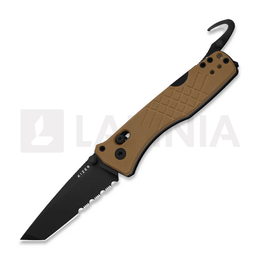 Kizer Cutlery Aegis T AEB-L kääntöveitsi, Brown G-10, PVD