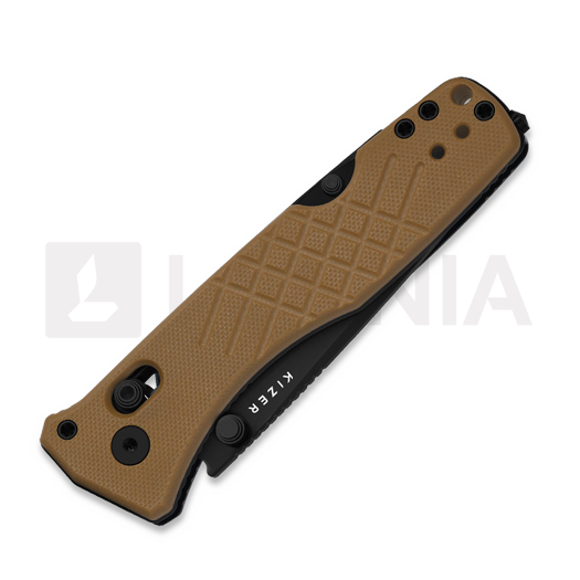 Kizer Cutlery Aegis T AEB-L sulankstomas peilis, Brown G-10, PVD