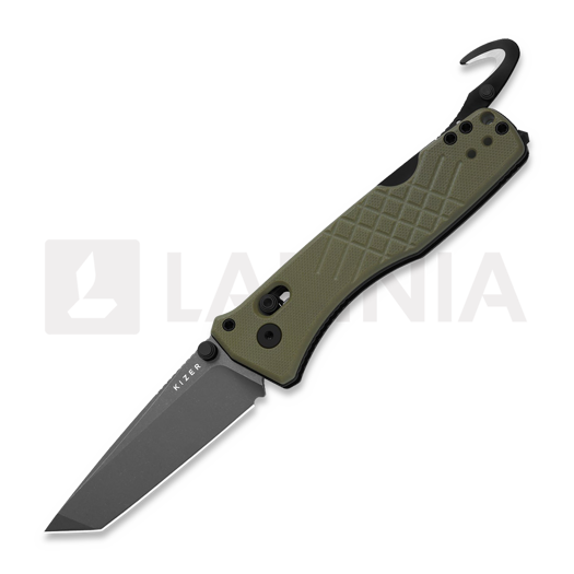 Kizer Cutlery Aegis T AEB-L vouwmes, OD Green G-10, Stonewash