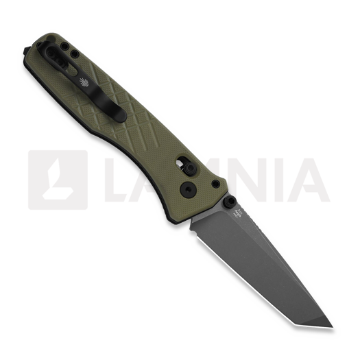 Kizer Cutlery Aegis T AEB-L sulankstomas peilis, OD Green G-10, Stonewash