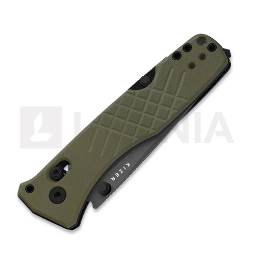 Coltello pieghevole Kizer Cutlery Aegis T AEB-L, OD Green G-10, Stonewash