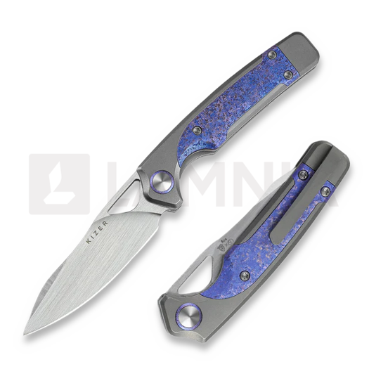 มีดพับ Kizer Cutlery Ara S45VN, Gray & Purple Snowflake Titanium