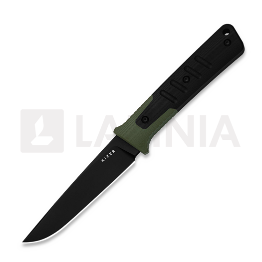 มีด Kizer Cutlery Area Eight AEB-L, Green/Black G-10, Black PVD