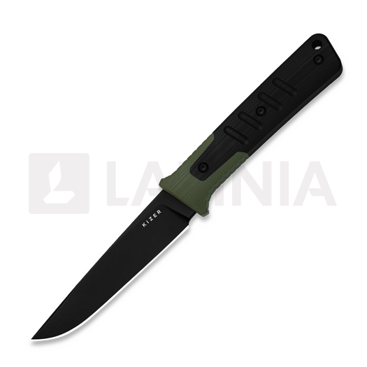 Kizer Cutlery Area Eight AEB-L 칼, Green/Black G-10, Black PVD
