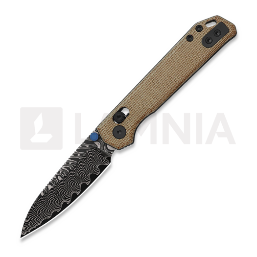 Kizer Cutlery Begleiter 2.9 Damascus kääntöveitsi, Brown Norplex Ultrex