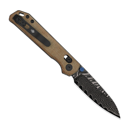 Kizer Cutlery Begleiter 2.9 Damascus foldekniv, Brown Norplex Ultrex
