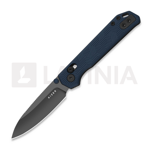 Saliekams nazis Kizer Cutlery Begleiter 2.9 S35VN, Blue Aluminum, Matte DLC Ultra