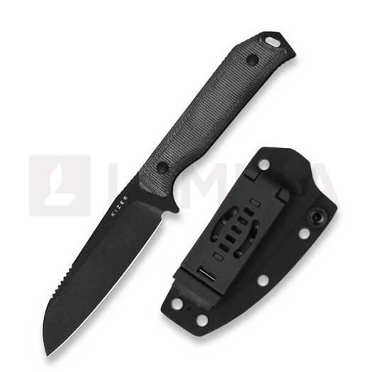 Kizer Cutlery Begleiter Fix Sheepsfoot 3V 칼, Black Micarta