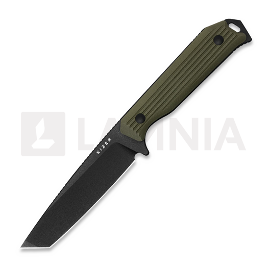 Kizer Cutlery Begleiter Fix Tanto AEB-L veitsi, Green G-10