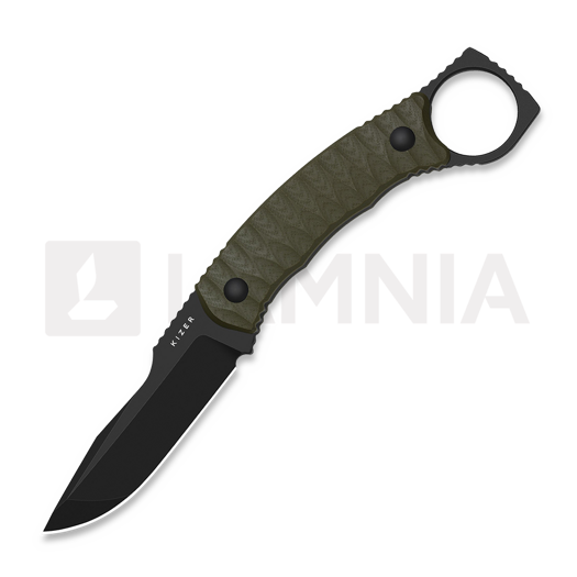 Нож Kizer Cutlery Billy Bones AEB-L, Olive Green G-10, Black PVD & Stonewash