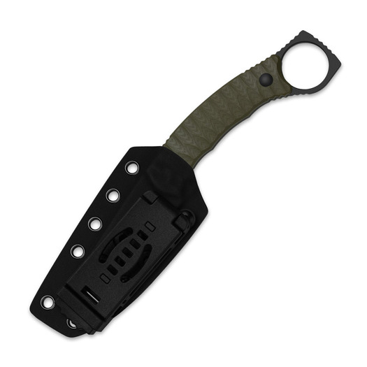 Kizer Cutlery Billy Bones AEB-L kniv, Olive Green G-10, Black PVD & Stonewash