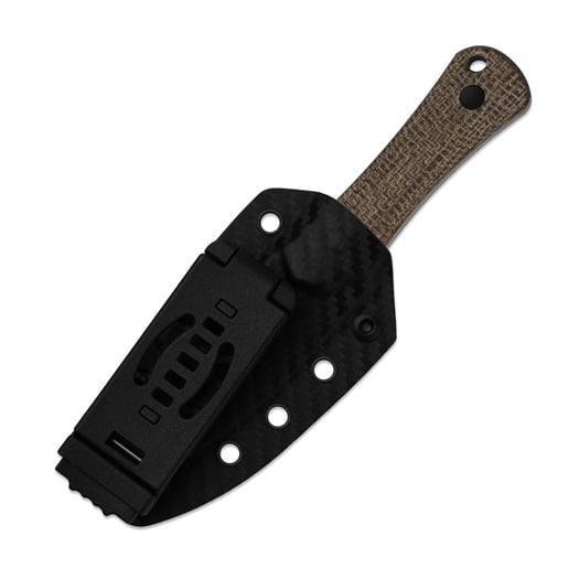 Kizer Cutlery Bone 3V סכין, Brown Norplex Ultrex, Matte DLC Ultra