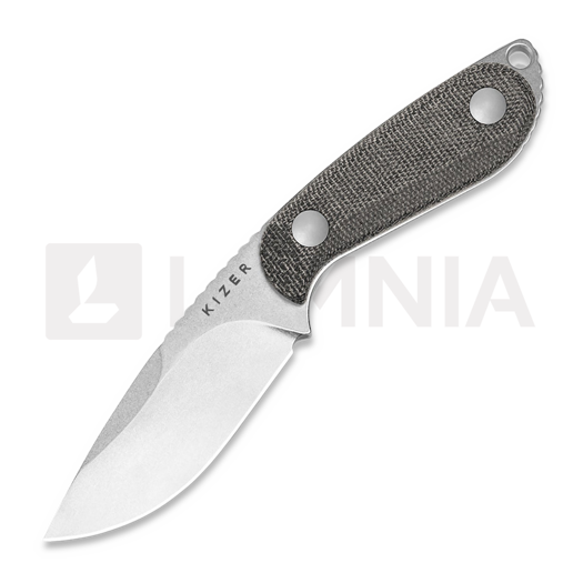 Kizer Cutlery Buddy 14C28N 칼, Black Micarta, Stonewashed