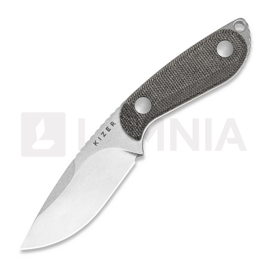 Cuțit Kizer Cutlery Buddy 14C28N, Black Micarta, Stonewashed