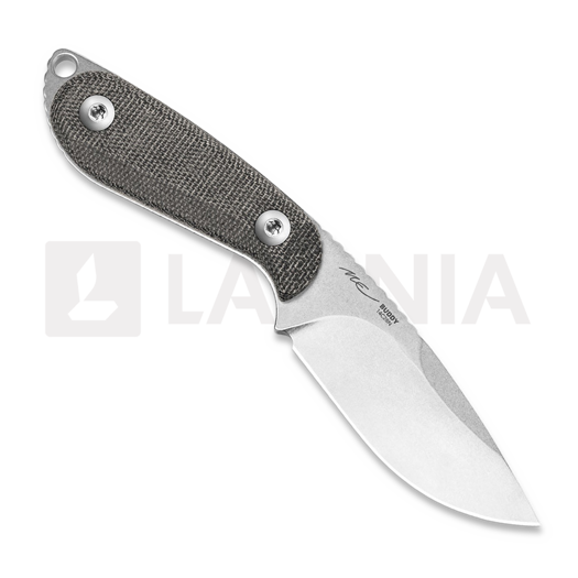 Kizer Cutlery Buddy 14C28N kniv, Black Micarta, Stonewashed