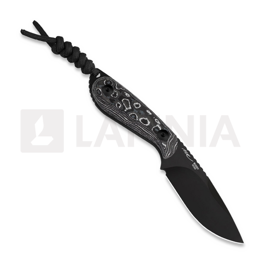 Kizer Cutlery Buddy M390 kniv, White Storm CF, Satin Brushed/DLC