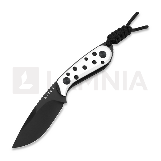 มีด Kizer Cutlery Buddy Nitro-V, Black & White G-10, Black PVD