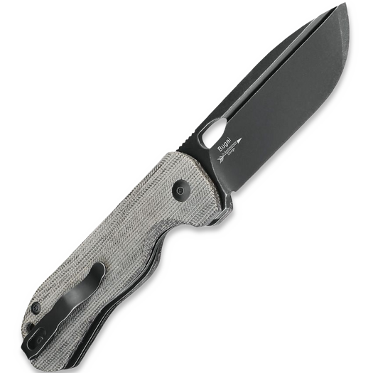 Kizer Cutlery Bugai Linerlock sulankstomas peilis, Black Micarta