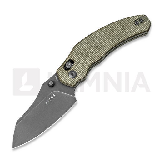 Kizer Cutlery Bulldog Nitro-V, Green Micarta