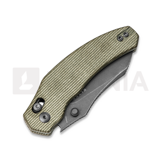 Kizer Cutlery Bulldog Nitro-V, Green Micarta