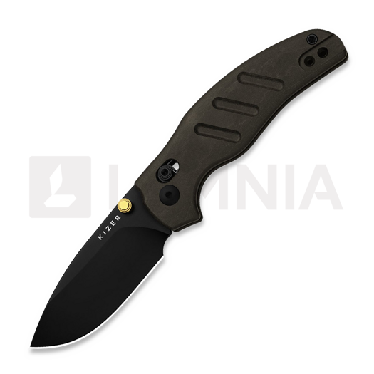 Kizer Cutlery C01C 2.9 CD Nitro-V 접이식 나이프, Black Richlite, PVD