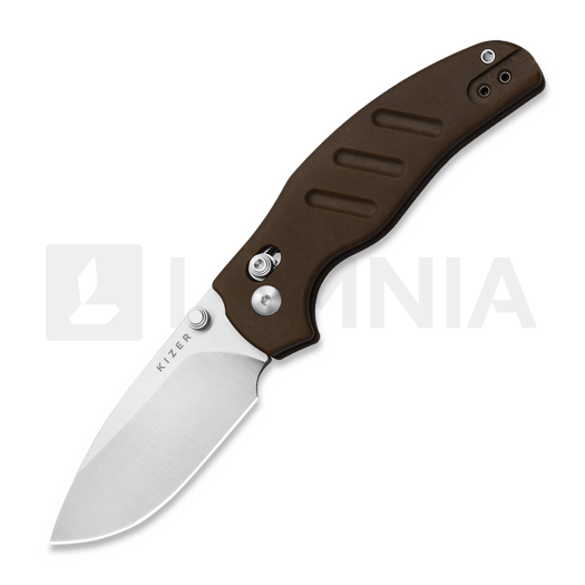 Kizer Cutlery C01C 2.9 CD Nitro-V 折叠刀, Brown Norplex UltreX, Satin