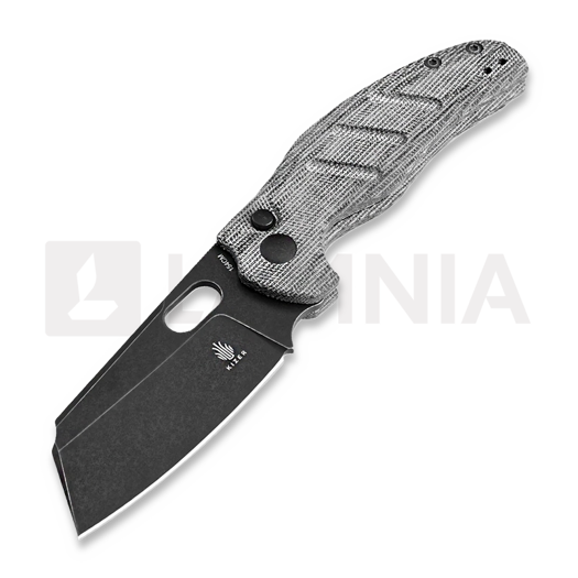 Kizer Cutlery C01C Button Lock foldekniv, Black Micarta