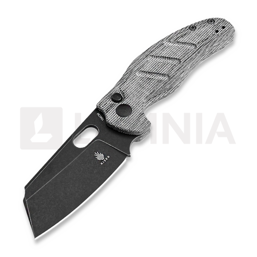 Couteau pliant Kizer Cutlery C01C Button Lock, Black Micarta