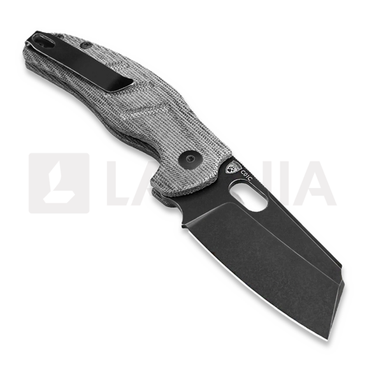 Kizer Cutlery C01C Button Lock foldekniv, Black Micarta