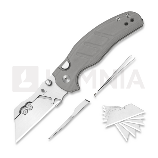 Briceag Kizer Cutlery C01C Uti 1, Gray G-10 & Bead Blast