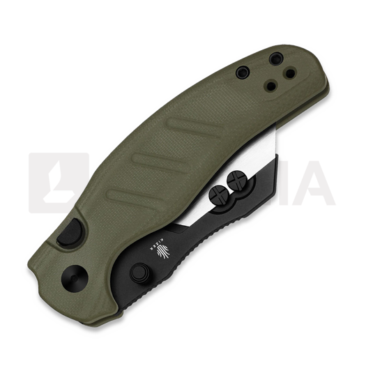 Kizer Cutlery C01C Uti 1 folding knife, Green G-10 & Black PVD