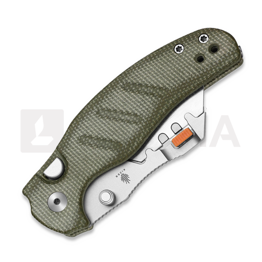 Kizer Cutlery C01C Uti 2 sulankstomas peilis, Green Micarta & Bead Blast