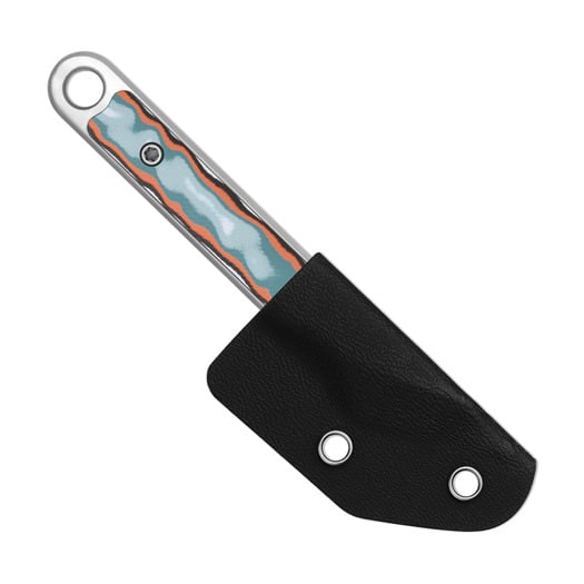 Kizer Cutlery Cannoli AUS-10 veitsi, Multicolor Vortex Micarta, Satin